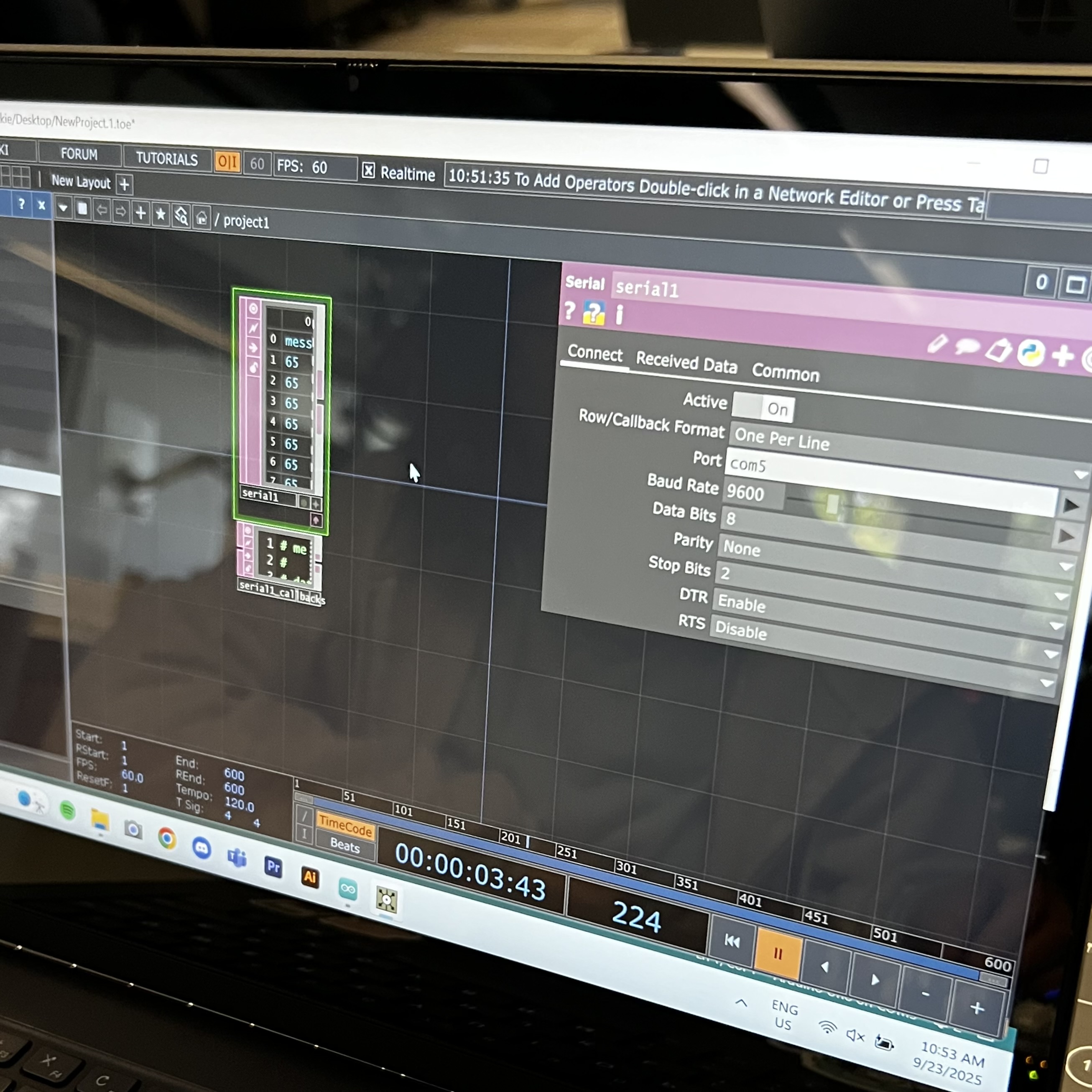 Using Arduino and Touch Designer together
