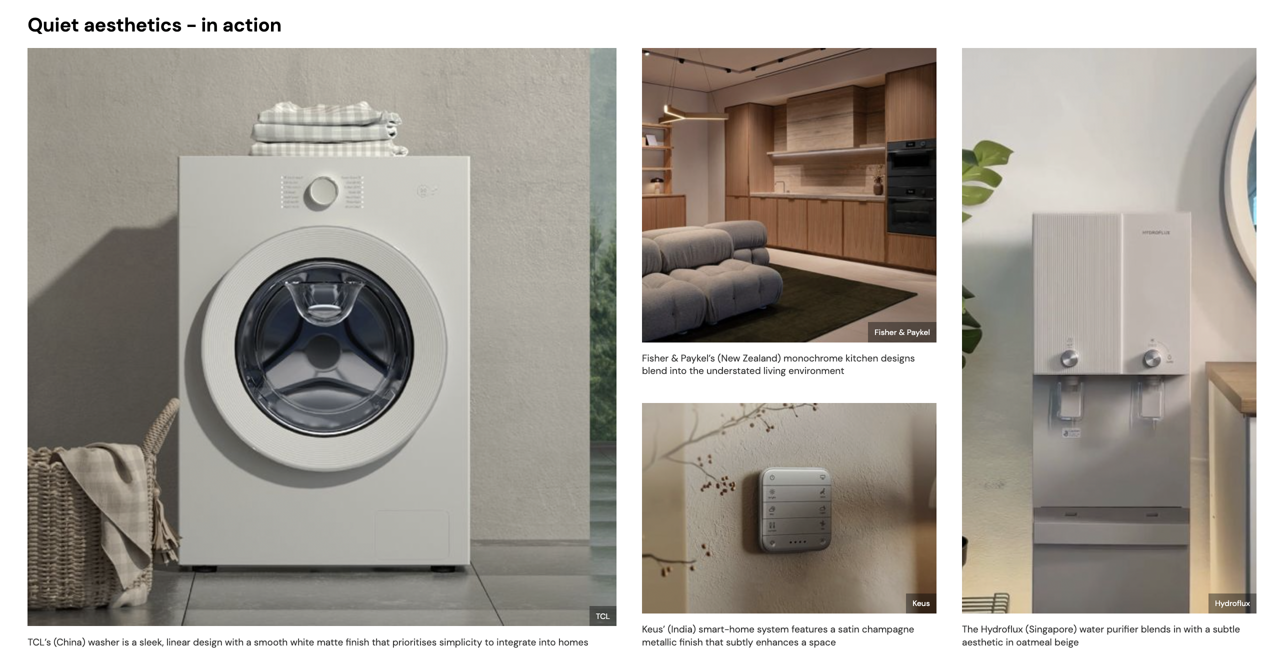 CMF Trend: Home Tech Design Inspirations Quiet Aesthetic products.